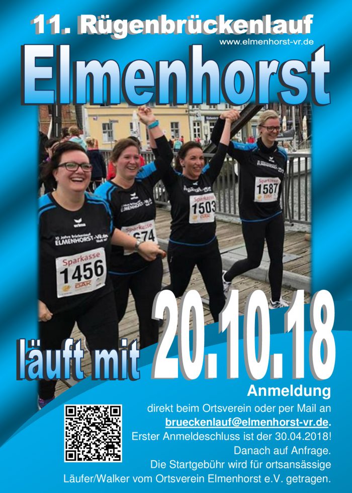 Veranstaltung – 2018_10 11. Rügenmarathon – Elmenhorst macht wieder mit (Plakat)